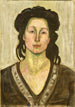 En kvinna - Ferdinand Hodler — inramlat konstverk på väggen