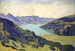 sjön Thun från Breitlauenen - Ferdinand Hodler — vy av konstverket