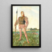 Den arga krigaren - Ferdinand Hodler — inramlat konstverk på väggen