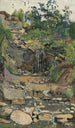Cascade i Savoie-regionen - Ferdinand Hodler — vy av konstverket