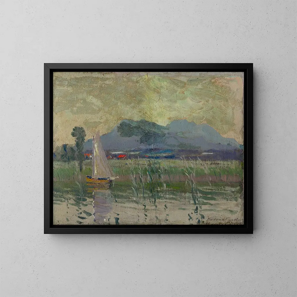 Motif de Chiemsee - Ferdinand Katona — inramlat konstverk på väggen