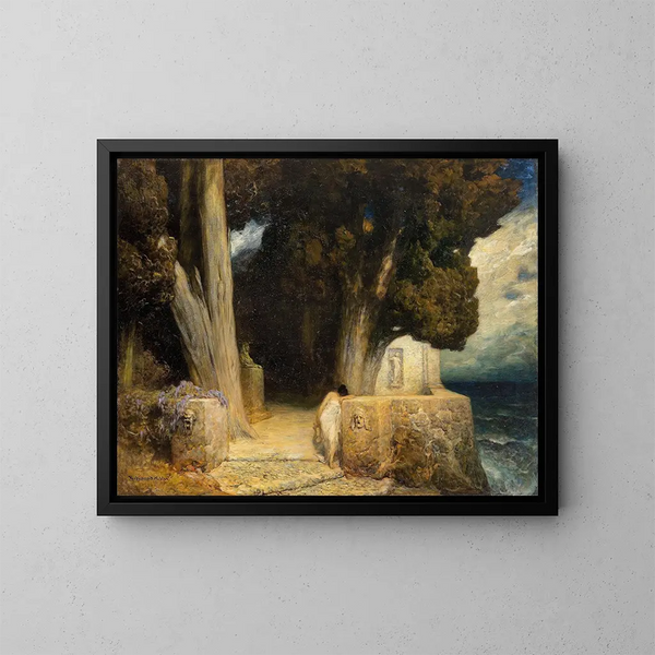 Sappho - Ferdinand Keller — inramlat konstverk på väggen