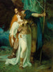 Långsamt avsked av Wotan till Brünhilde - Ferdinand Leeke — vy av konstverket