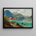 Vue sur Weissenbach am Attersee - Ferdinand Lepié — inramlat konstverk på väggen