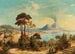 Vue de Naples med Vesuvius i bakgrunden - Ferdinand Lepié — vy av konstverket