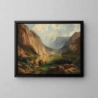 Ferdinand Lepie - View of the Hllengebirge near Ebensee Langbathsee.webp