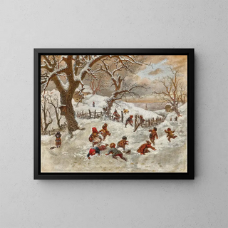 Ferdinand Mallitsch - A Snowball Fight.webp