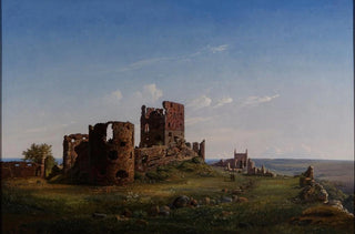 Ferdinand Richardt - View of the ruined castle of Hammershus.webp