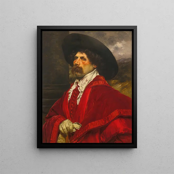 En ridande ryttare - Ferdinand Roybet — inramlat konstverk på väggen