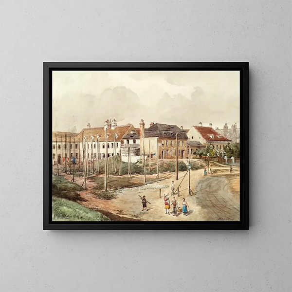 Place de construction vorstédtique - Ferdinand Weckbrodt — inramlat konstverk på väggen