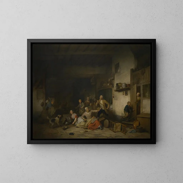 La Chauve-souris - Ferdinand de Braekeleer — inramlat konstverk på väggen