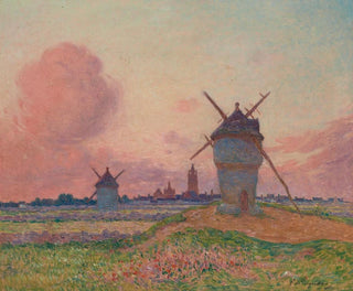 Ferdinand du Puigaudeau - Coucher de soleil  Bourg de Batz Bretagne.webp