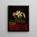 still life på en damers arbetsbord - Ferdinand von Wright — inramlat konstverk på väggen