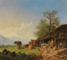 gård med brunn - Heinrich Brückel — vy av konstverket