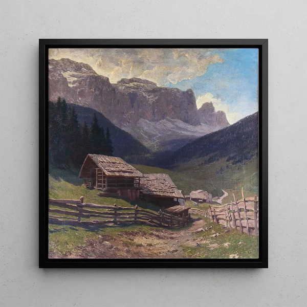 Ferme de montagne dans la vallée de Grdner - Karl Ludwig Prinz