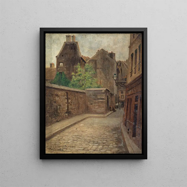 La rue Saint-Julien-le-Pauvre - Fernand Maillaud — inramlat konstverk på väggen