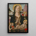 Vierge à l'Enfant med änglar - Ferrarese 15th Century — inramlat konstverk på väggen
