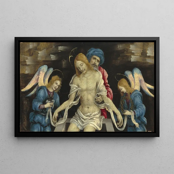 Filippino Lippi - Piet The Dead Christ Mourned by Nicodemus and Two Angels.webp