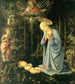 Längd: 60 cm, Höjd: 80 cm, Material: Olja på duk, Ursprung: Italien, Konsttryck L'Adoration dans la forêt - Filippo Lippi — vy av konstverket