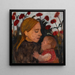 Flicka med barn - Paula Modersohn-Becker — inramlat konstverk på väggen