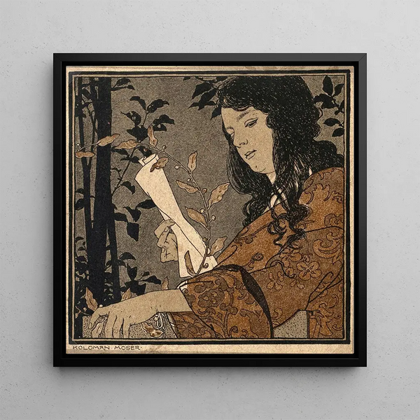 Koloman Moser - Lesendes Mdchen.webp