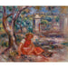 Reproduktion av målningen Flicka vid ett träd - Pierre-Auguste Renoir