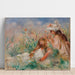 Reproduktion av målningen Flicka som ligger på gräset och flicka som arrangerar en bukett - Pierre-Auguste Renoir