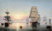 Solnedgång över Bostons hamn - Fitz Henry Lane — vy av konstverket