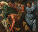 Le Christ chassant les marchands du Temple - Ecole flamande — vy av konstverket
