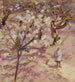 Blommor i Giverny - Theodore Robinson — vy av konstverket