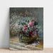 Reproduktion av målningen Blommor i en kruka (Rosor och dimma) - Claude Monet