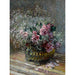 Reproduktion av målningen Blommor i en kruka (Rosor och dimma) - Claude Monet