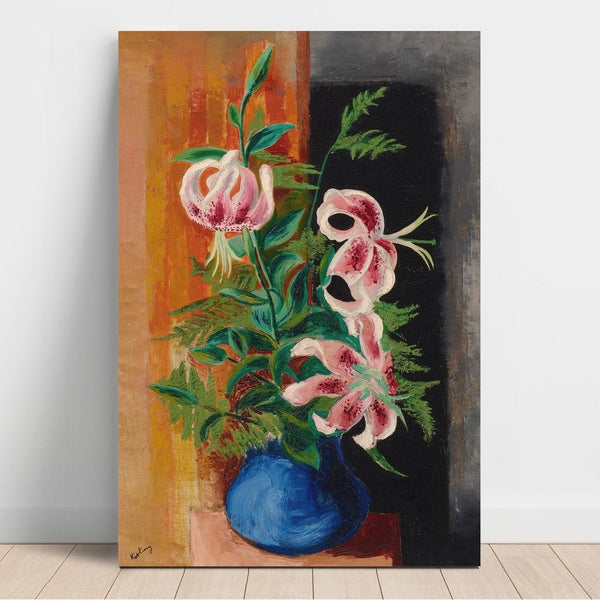 Reproduktion av målningen Blommor i en vas - Moïse Kisling