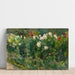 Reproduktion av målningen med röda och vita blommor riktade mot sydost - Max Liebermann