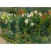 Reproduktion av målningen med röda och vita blommor riktade mot sydost - Max Liebermann