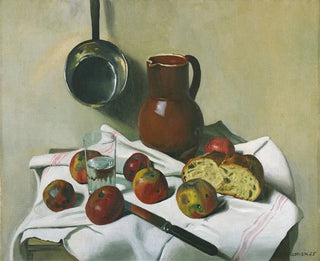 Flix Vallotton - Apples Jug Glass Of Water And Tin Pan.webp