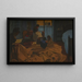 La blanchisseuse, chambre bleue - Félix Vallotton — inramlat konstverk på väggen