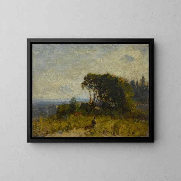 Environs de Barbizon - Félix Ziem — inramlat konstverk på väggen