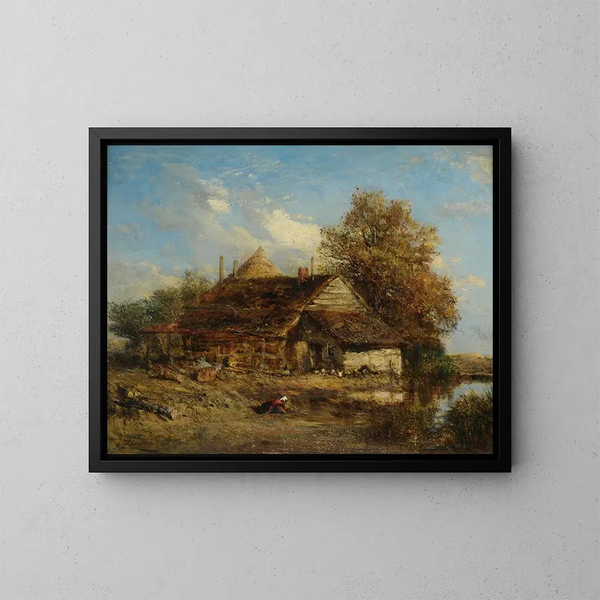La Chaumière - Félix Ziem — inramlat konstverk på väggen