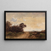 La Forêt de Fontainebleau aux environs de Barbizon - Félix Ziem — inramlat konstverk på väggen