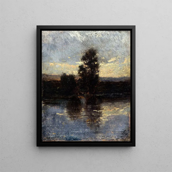 La Seine - Félix Ziem — inramlat konstverk på väggen
