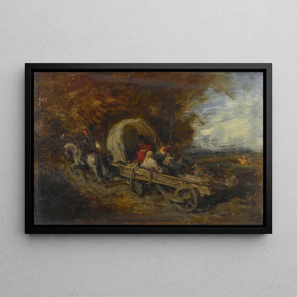 Le Chariot - Félix Ziem — inramlat konstverk på väggen
