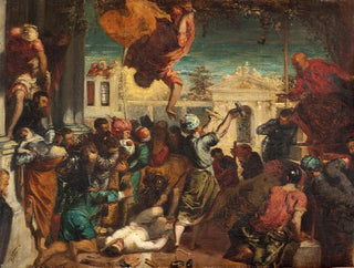 Le miracle de l'esclave, kopia efter Tintoret, eller Le martyre de Saint Marc - Félix Ziem — vy av konstverket