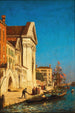 Venise Canale della Giudecca nära kyrkan Santa Maria del Rosario - Félix Ziem — vy av konstverket