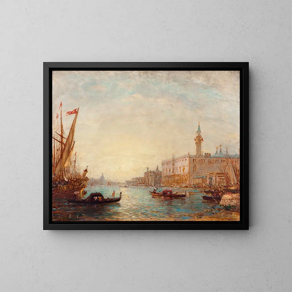 Venise, Dogepalatset - Félix Ziem — inramlat konstverk på väggen