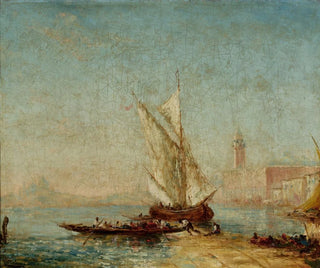 Vue de Venise avec le palais des Doges - Félix Ziem — vy av konstverket