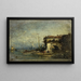 Vue d'Italie la vieille porte - Félix Ziem — inramlat konstverk på väggen