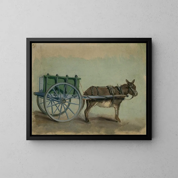Harnachements de âne au chariot - Floris Verster — inramlat konstverk på väggen