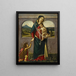 Follower Of Botticelli - Madonna and Child with the Infant Saint John the Baptist.webp