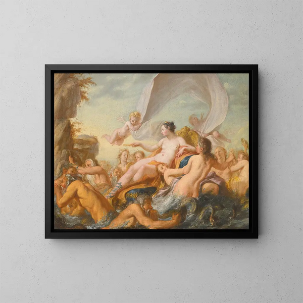 Le Triomphe de Vénus - Ecole de François Boucher — inramlat konstverk på väggen